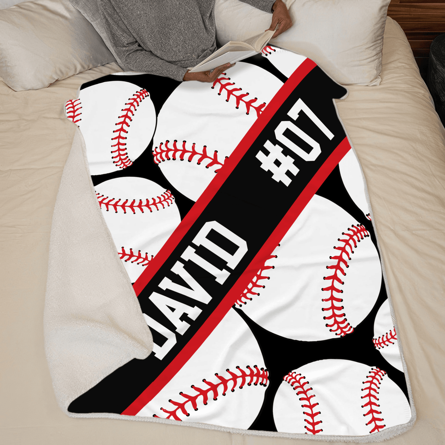 Baseball Custom Blanket | Personalized Gift For Sport Players, Brothers, Grandsons, Sons, Kids | Blanket