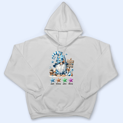 Starfish Gnome Summer Grandma - Personalized Custom T Shirt - Summer Gift for Grandma/Nana/Mimi, Mom, Wife, Grandparent