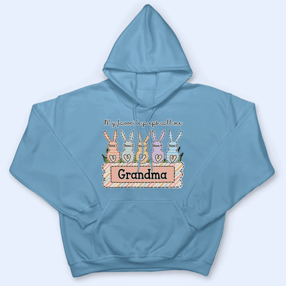 My Favorite Bunnies Call Me Grandma - Easter, Easter Sunday Personalized Custom T Shirt - Birthday, Loving, Funny Gift for Grandma/Nana/Mimi, Mom, Wife, Grandparent