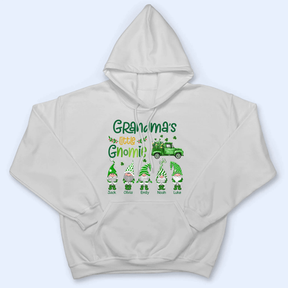 Grandma's Little Gnomies St. Patrick’s Day - Personalized Custom T Shirt - St. Patrick's Day, Birthday, Loving, Funny Gift for Grandma/Nana/Mimi, Mom, Wife, Grandparent