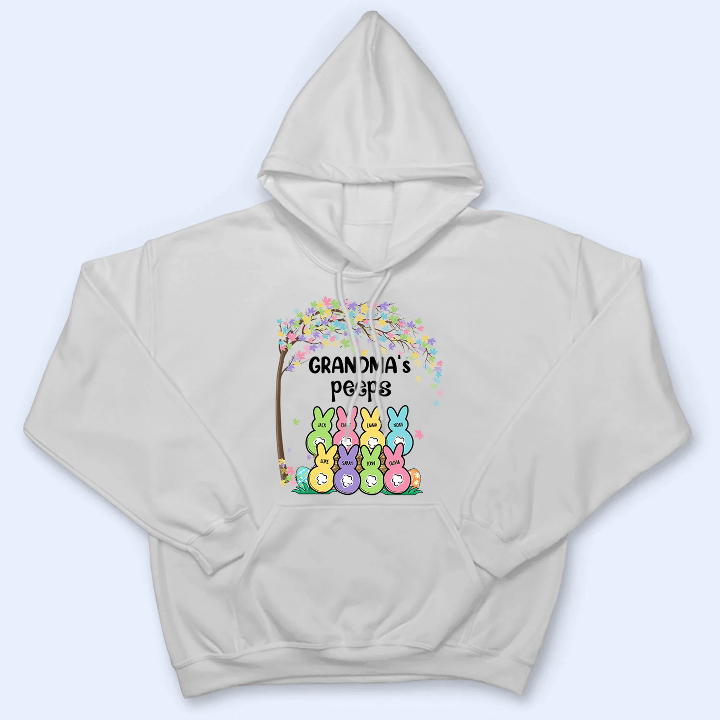 Grandma's Bunnies Easter Custom Kid's Name - Personalized Custom T Shirt - Easter, Birthday, Loving, Funny Gift for Grandma/Nana/Mimi, Mom, Wife, Grandparent