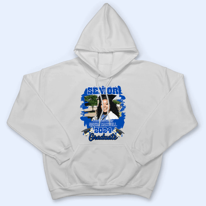 Custom Photo Graduation Senior 2025 - Personalized Custom T Shirt - Senior, Class of 2024 Graduate, Grandson, Granddaughter, Daughter, Son, Best Friends