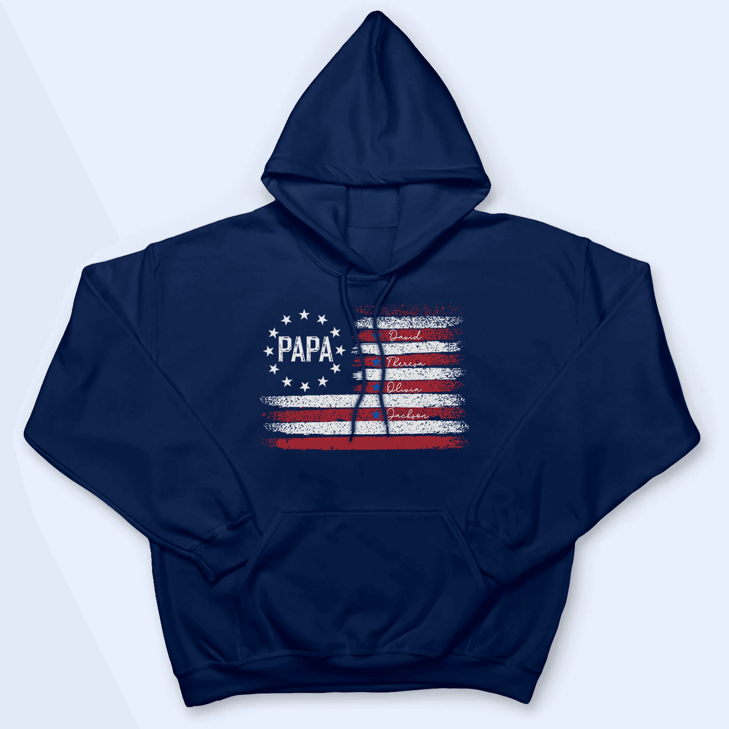 Retro Distressed Flags Design - Personalized Custom T Shirt - Gift for Dad, Husband, Grandpa, Father's Day