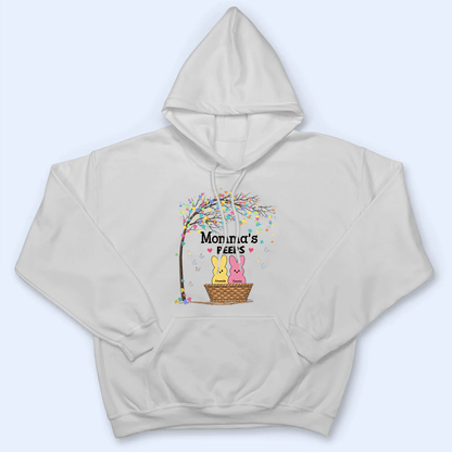 Grandma's Bunnies in a Basket - Personalized Custom T Shirt - Easter, Birthday, Loving, Funny Gift for Grandma/Nana/Mimi, Mom, Wife, Grandparent
