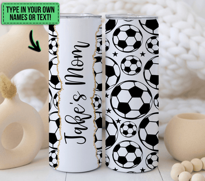 Doodle Sport Ball - Personalized Custom 20oz Skinny Tumbler Cup - Baseball/Softball Gift for Sport Grandma/Nana/Mimi, Mom, Wife, Grandparent, Granddaughter