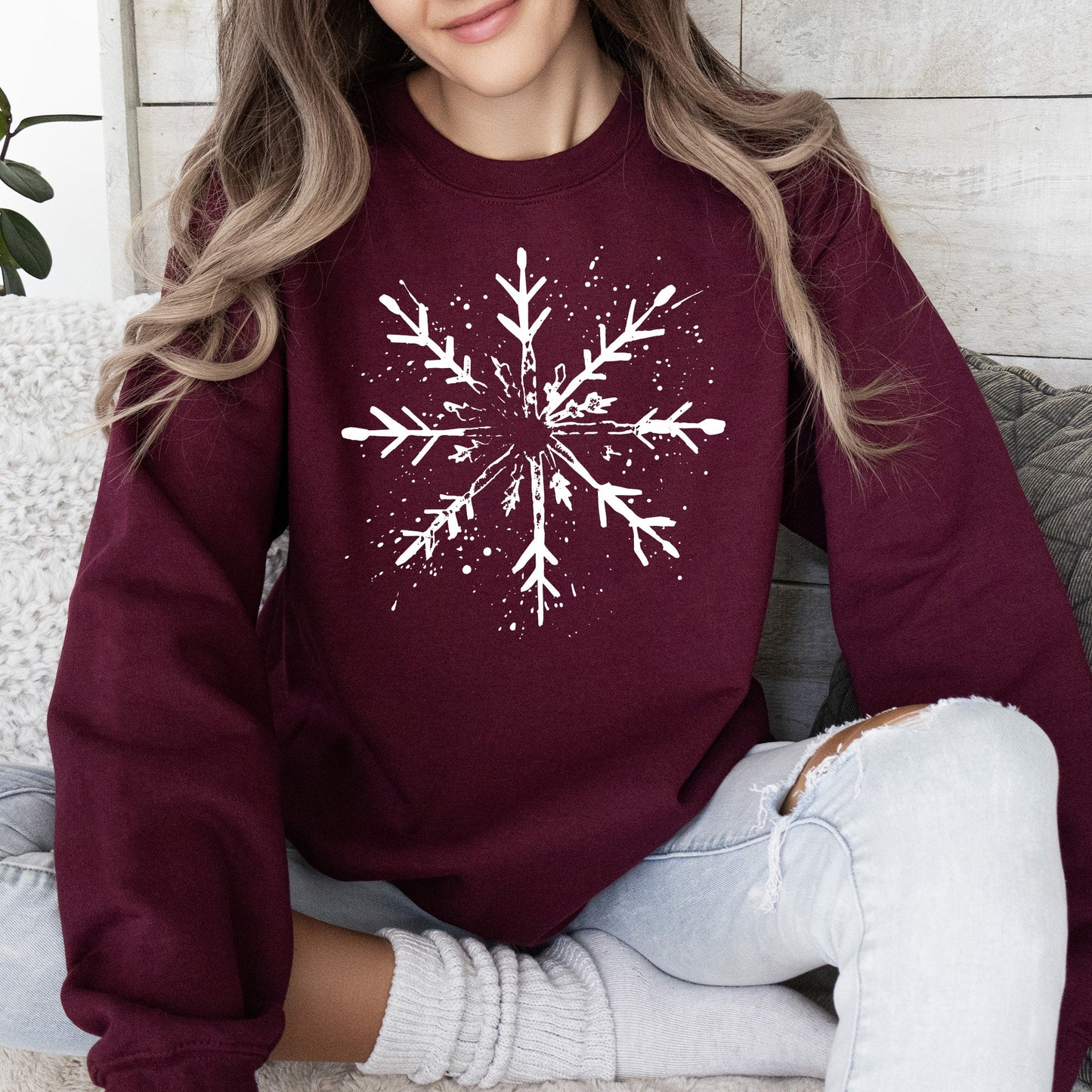 Snowflake, Winter, Sweatshirt