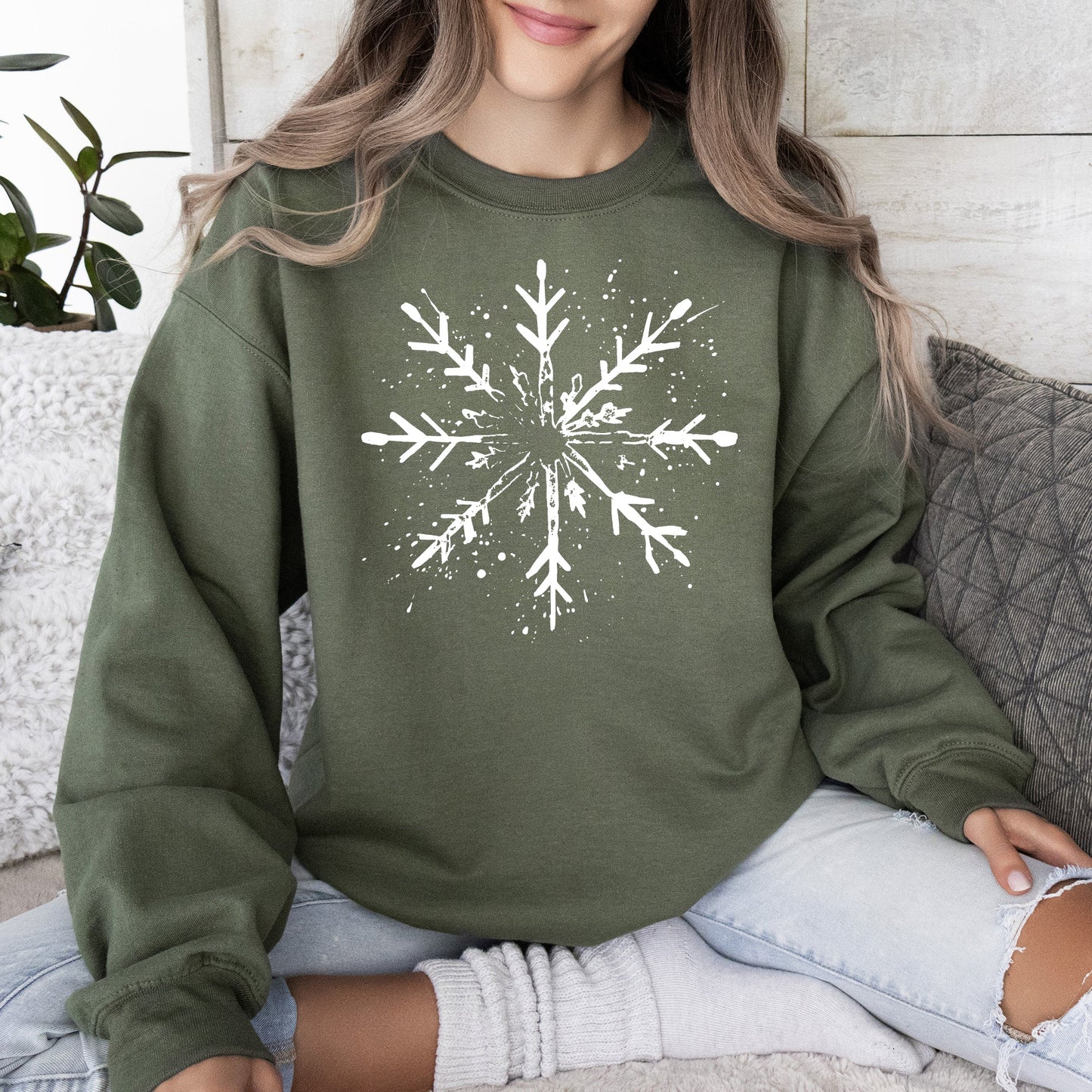 Snowflake, Winter, Sweatshirt