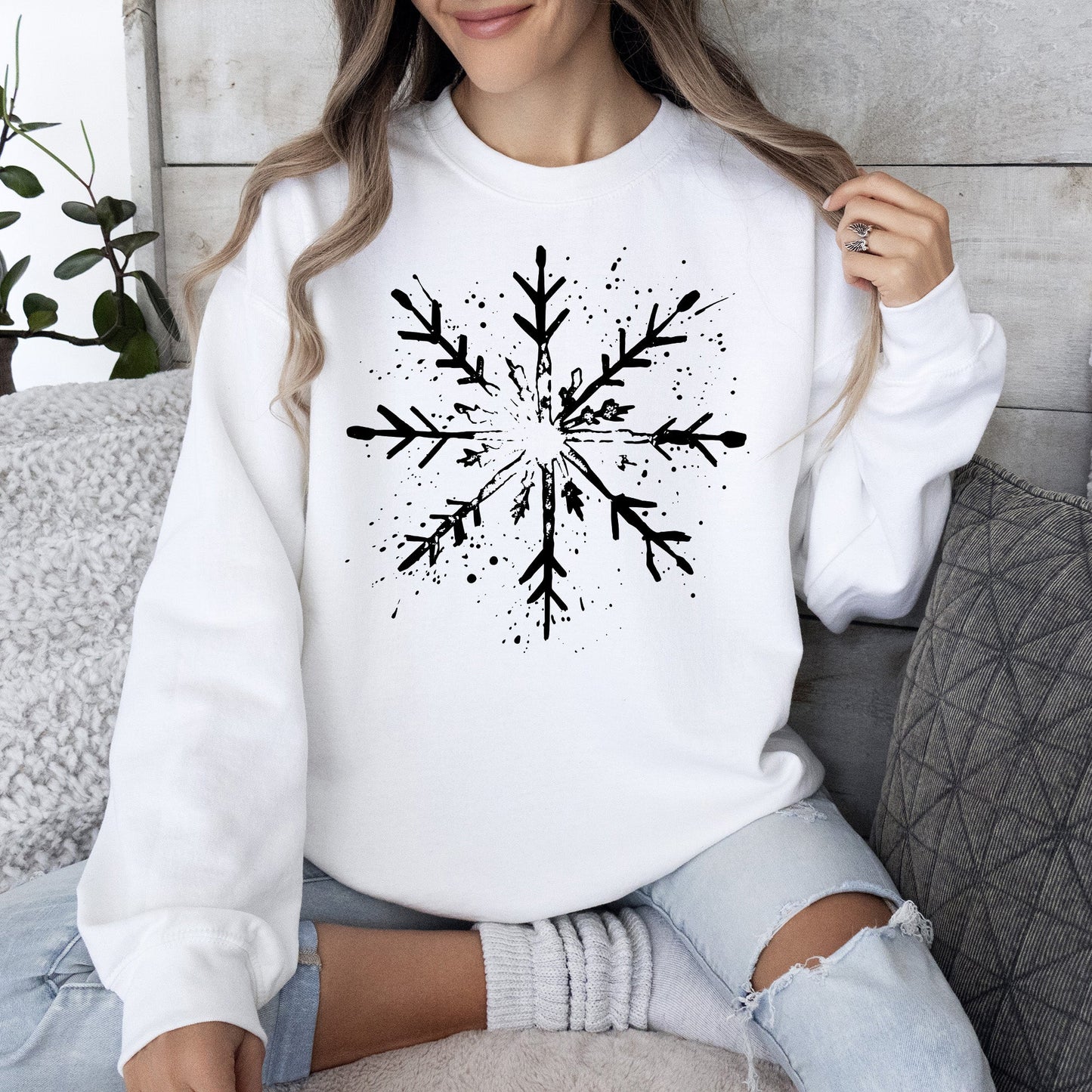 Snowflake, Winter, Sweatshirt