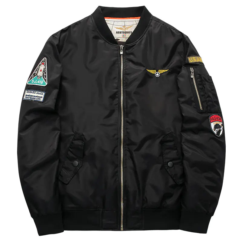 Thick Olive Green Men's Pilot Jacket