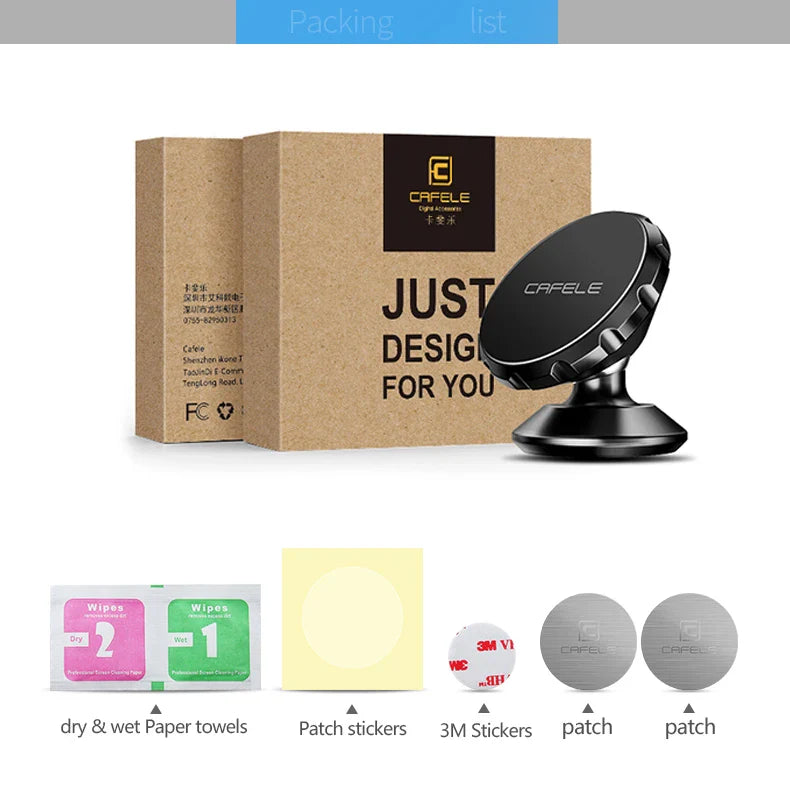 CAFELE Magnetic Car Phone Holder for iPhone 16 15 14 13 12 11 Car Mount Stand for Cell Phone Strong Magnet Power Aluminum Alloy