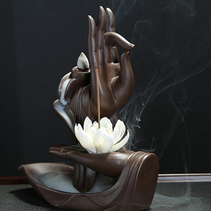 Lotus Of Life Flower Waterfall Backflow Incense Burner
