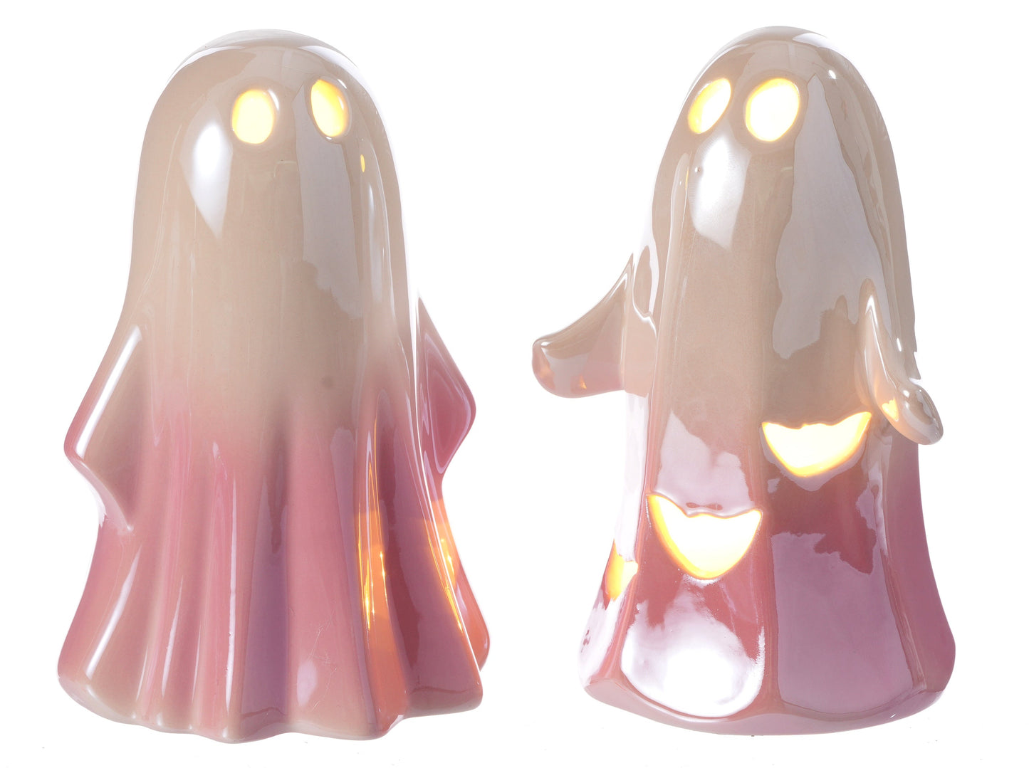 7" Pink Ombre Ceramic Ghosts - SET OF 2