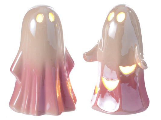 7" Pink Ombre Ceramic Ghosts - SET OF 2