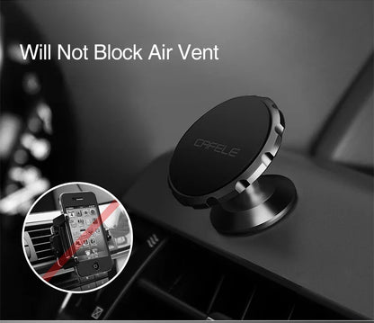 CAFELE Magnetic Car Phone Holder for iPhone 16 15 14 13 12 11 Car Mount Stand for Cell Phone Strong Magnet Power Aluminum Alloy