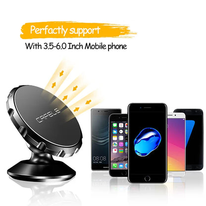 CAFELE Magnetic Car Phone Holder for iPhone 16 15 14 13 12 11 Car Mount Stand for Cell Phone Strong Magnet Power Aluminum Alloy