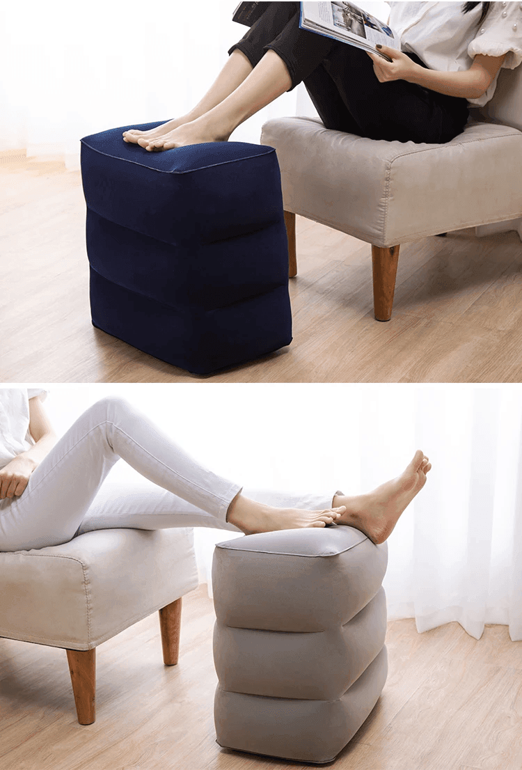 Airplane Footrest Pillow – Travel Comfort for Flights, Cars & Buses