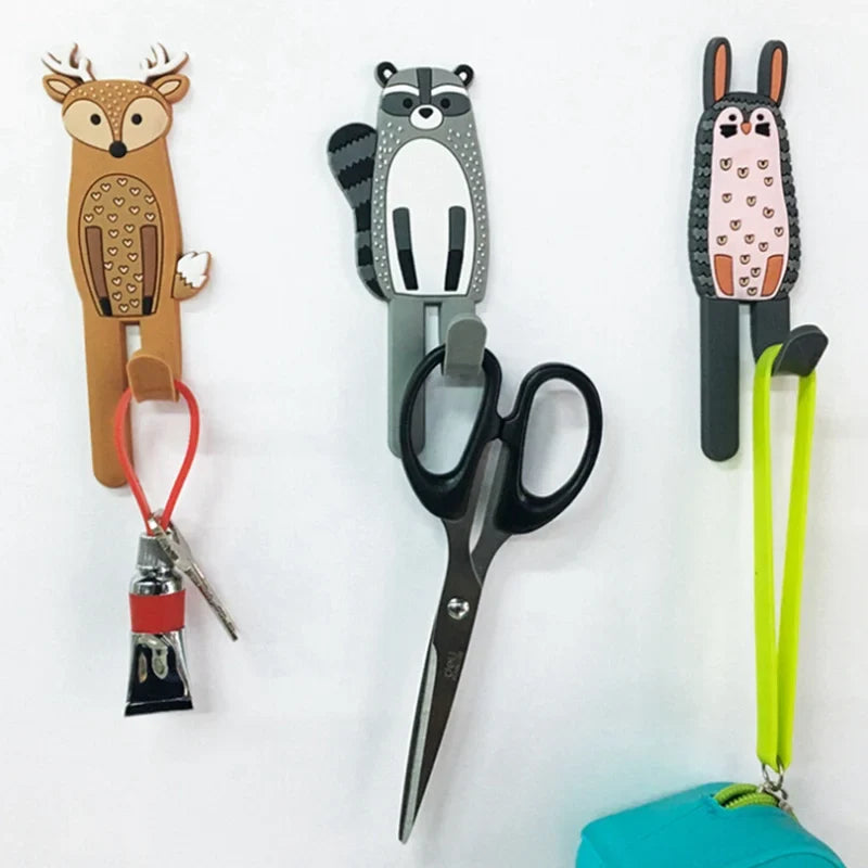 Animal Magnetic Hooks Multifunctional Removable Decorative Fridge Sticker Message Refrigerator Magnets Key Storage Holder B J