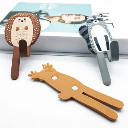 Animal Magnetic Hooks Multifunctional Removable Decorative Fridge Sticker Message Refrigerator Magnets Key Storage Holder B J
