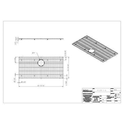 Stainless Steel Bottom Grid for Farmhouse/Apron Front Single Bowl Sink (HA200)