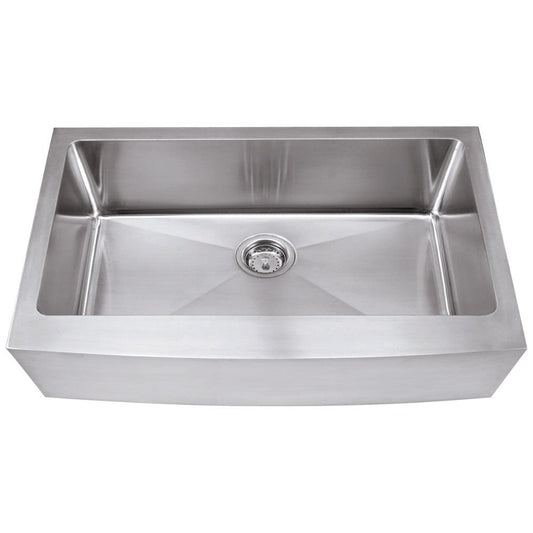 35-7/8" L x 20-3/4" W x 10" D Apron-front/Farmhouse 16 Gauge Stainless Steel Single Bowl Sink