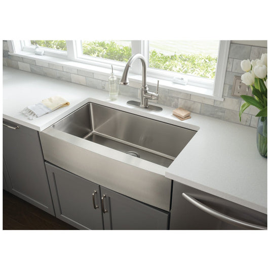 35-7/8" L x 20-3/4" W x 10" D Apron-front/Farmhouse 16 Gauge Stainless Steel Single Bowl Sink