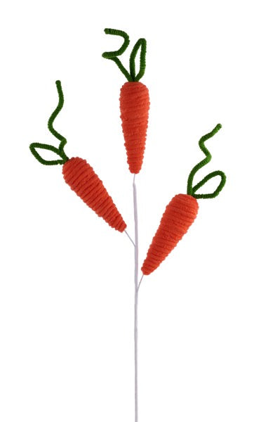 30"L VELVET CARROT SPRAY ORANGE/GREEN