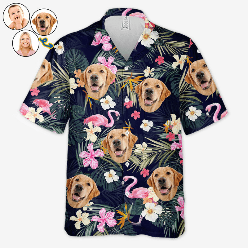 Upload Photo Cat - Custom Aloha Hawaiian Shirt - Personalized Gifts for Summer Vacation Trips & Beachwear