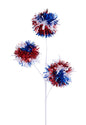 22.5"L PATRIOTIC BALL SPRAY RED/WHITE/ROYAL BLUE
