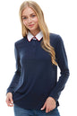 Women's Long Sleeve Polo Shirt with Contrast Collar | Apparel | Kitchen + Metal