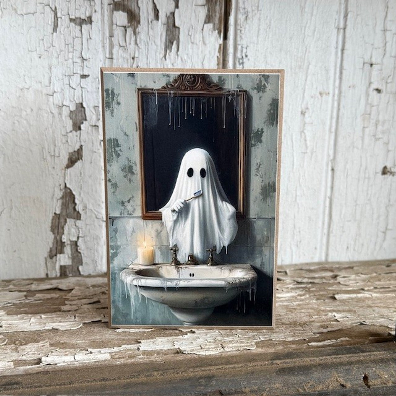 6x4 GHOST BRUSHING TEETH BLOCK