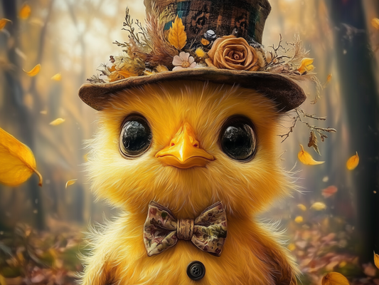 12x16 SPOOKY CHICK - BOXWOOD FRAME