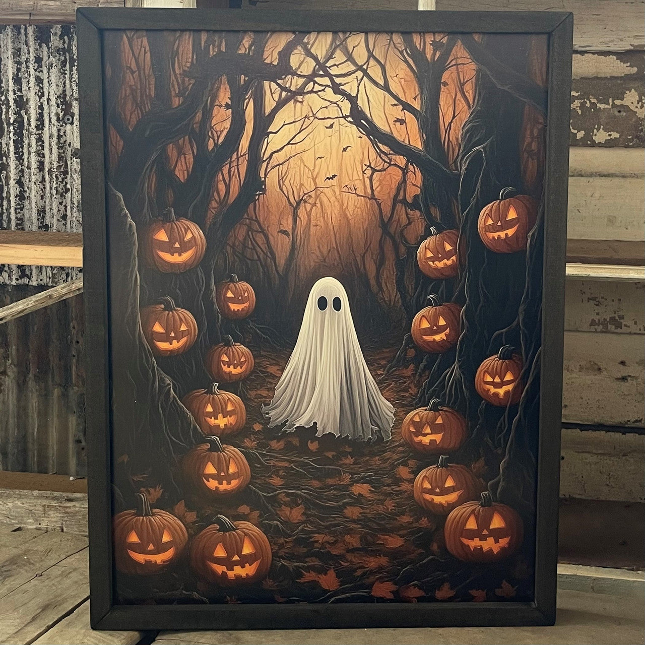 18x24 HALLOWEEN WALK - BOXWOOD FRAME