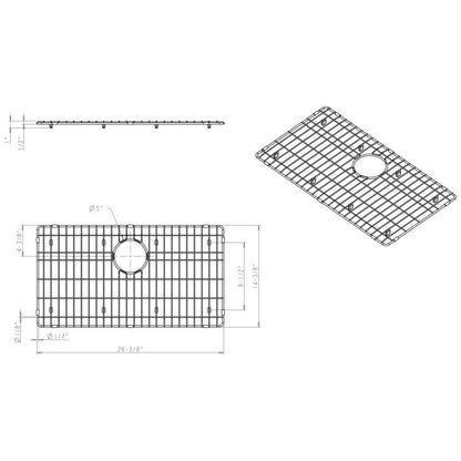 Stainless Steel Bottom Grid for Handmade Single Bowl Sink (HMS190)
