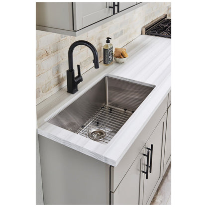 30" L x 18" D x 10" H Undermount 16 Gauge Handmade Stainless Steel Single Bowl Sink