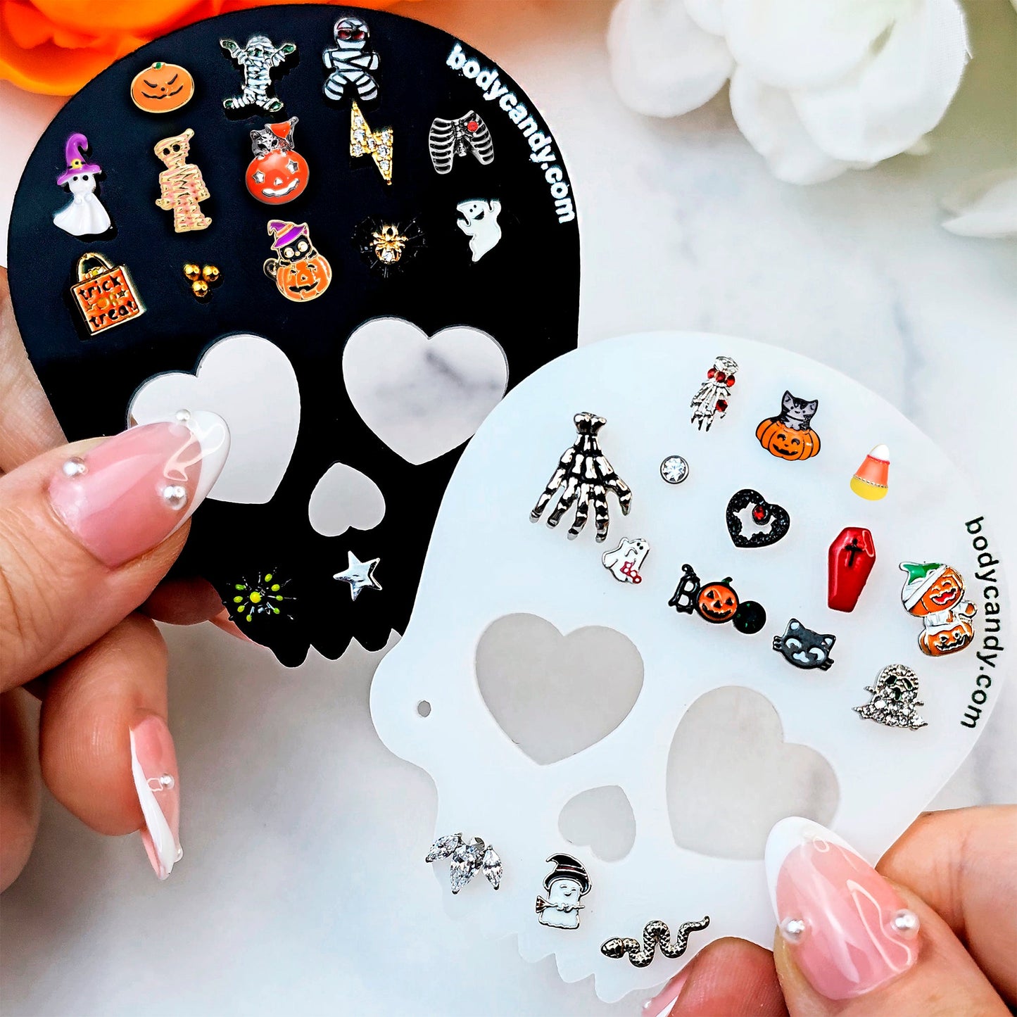 Skull Travel Flat Back Earring Palette