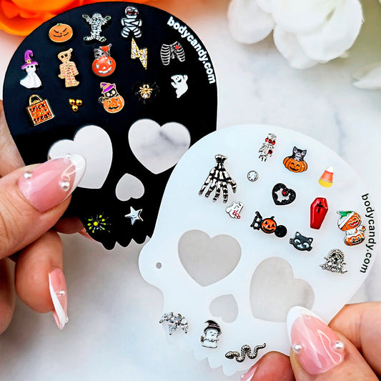 Skull Travel Flat Back Earring Palette