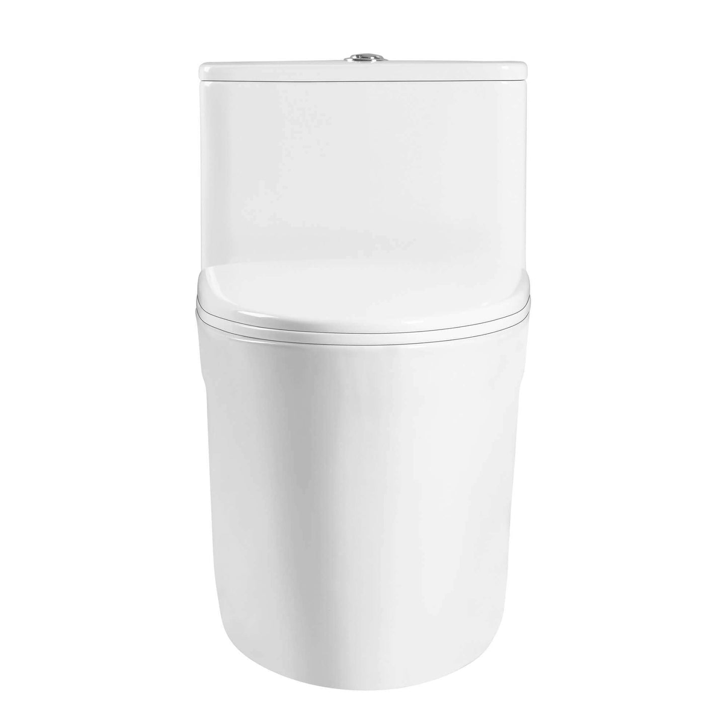 Fine Fixtures MOTB18W One-Piece Toilet – 1.28 GPF Round White Design