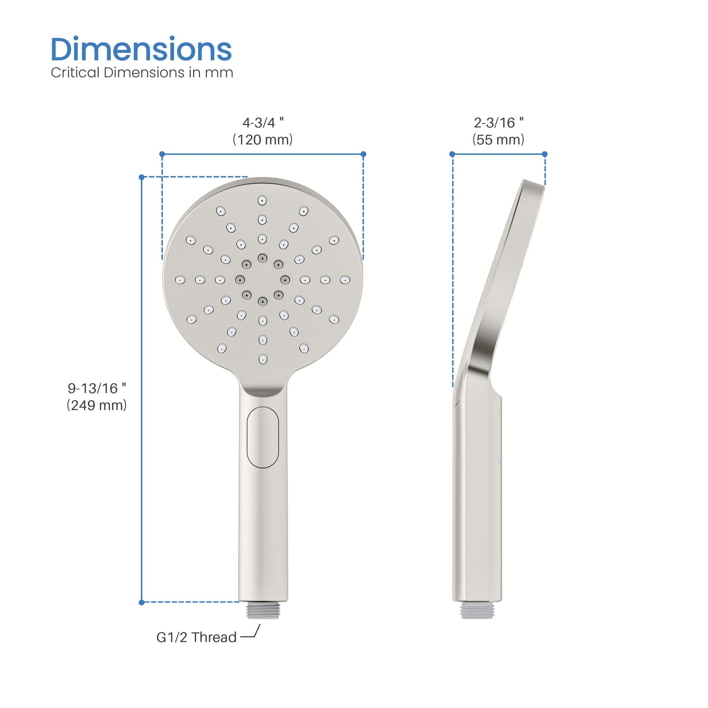 Halo Premium ABS 3 Mode Handheld Shower Head