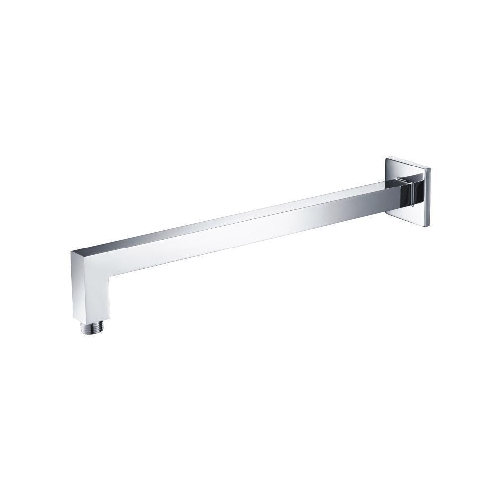 Flusso HS1011SA Wall Mount Square Shower Arm - 16" (400mm) - With Flange