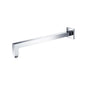 Flusso HS1011SA Wall Mount Square Shower Arm - 16" (400mm) - With Flange
