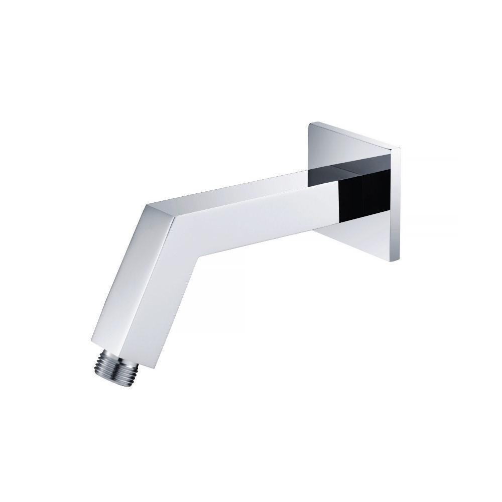Flusso HS1020 Square Shower Arm With Flange - 7" - With Flange