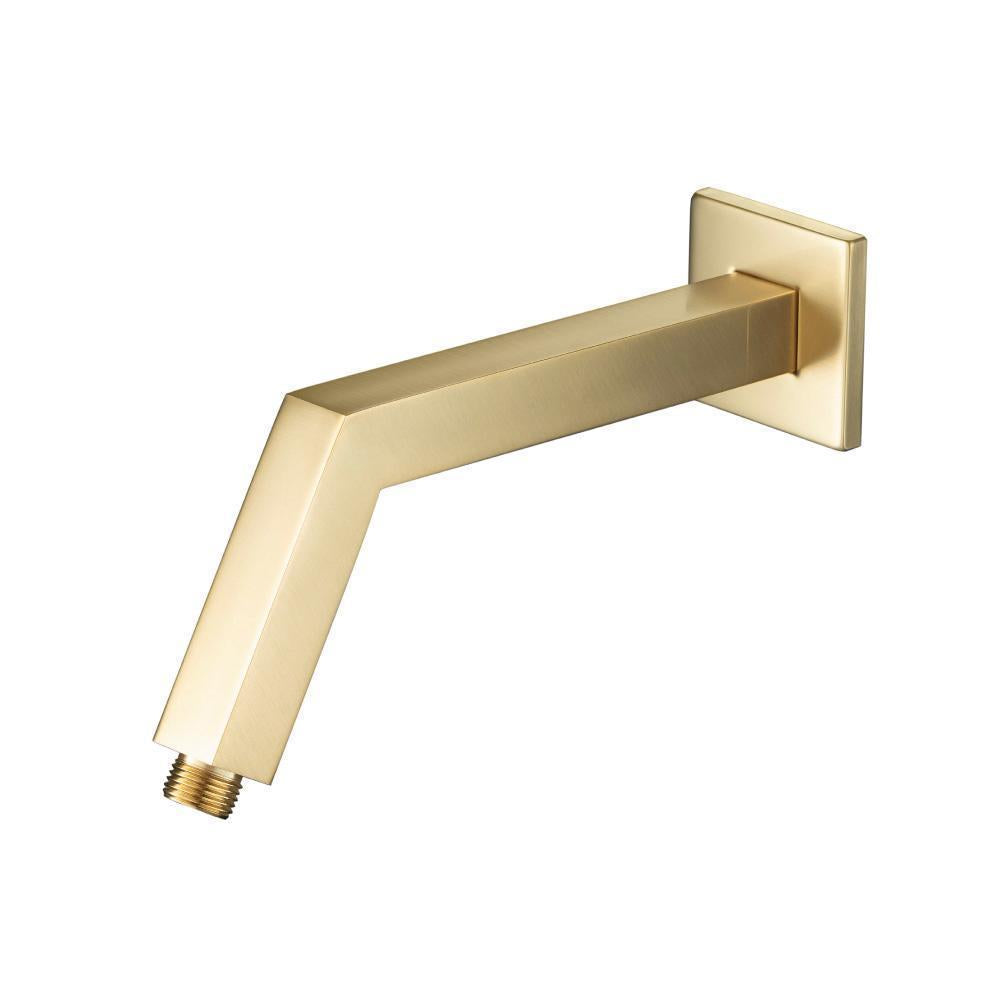 Flusso HS1025 Square Shower Arm With Flange - 10" - With Flange