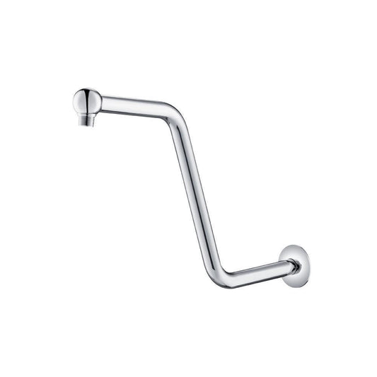 Flusso HS1030S Round Shower Arm With Flange - 14" - S-Shaped