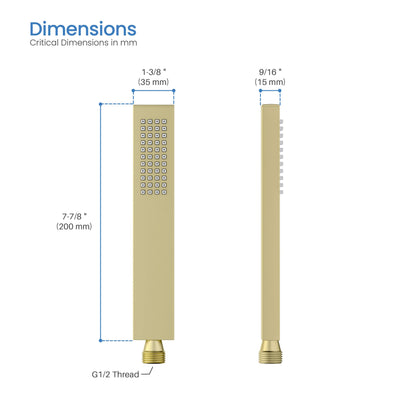 Quadro Metal Handheld Shower Head
