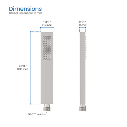 Quadro Metal Handheld Shower Head