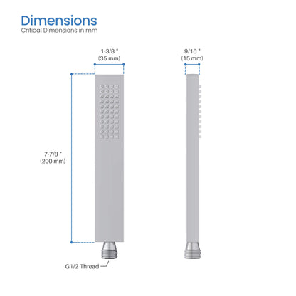 Quadro Metal Handheld Shower Head