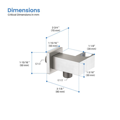 Quadro Wall Mounted Angle Adjustable Handshower Holder