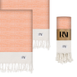 Artisan's Zigzag Turkish Hand Towel Set of 2 for Kitchen Bath Beach Gym and Yoga 17"x33"