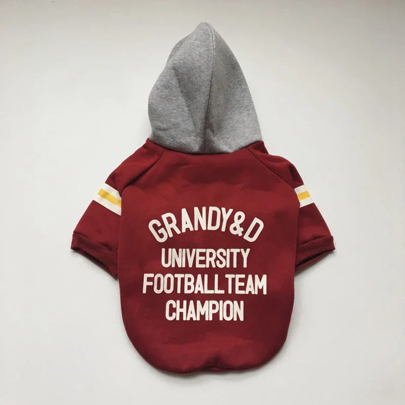 [MPK Dog Wear] Grandy Hoodies for Small Dogs, Cute French Bulldog Hooded Sweatshirt, Cool T-Shirt for Frenchie
