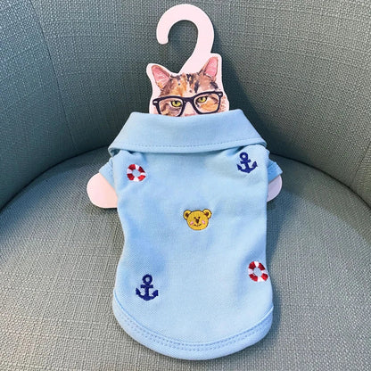 2018 New Cute Pet Dog Clothes Shirt Summer Colorful Polo Puppy Chihuahua T-shirt Vest Two-legged Clothes for Small Dogs Product